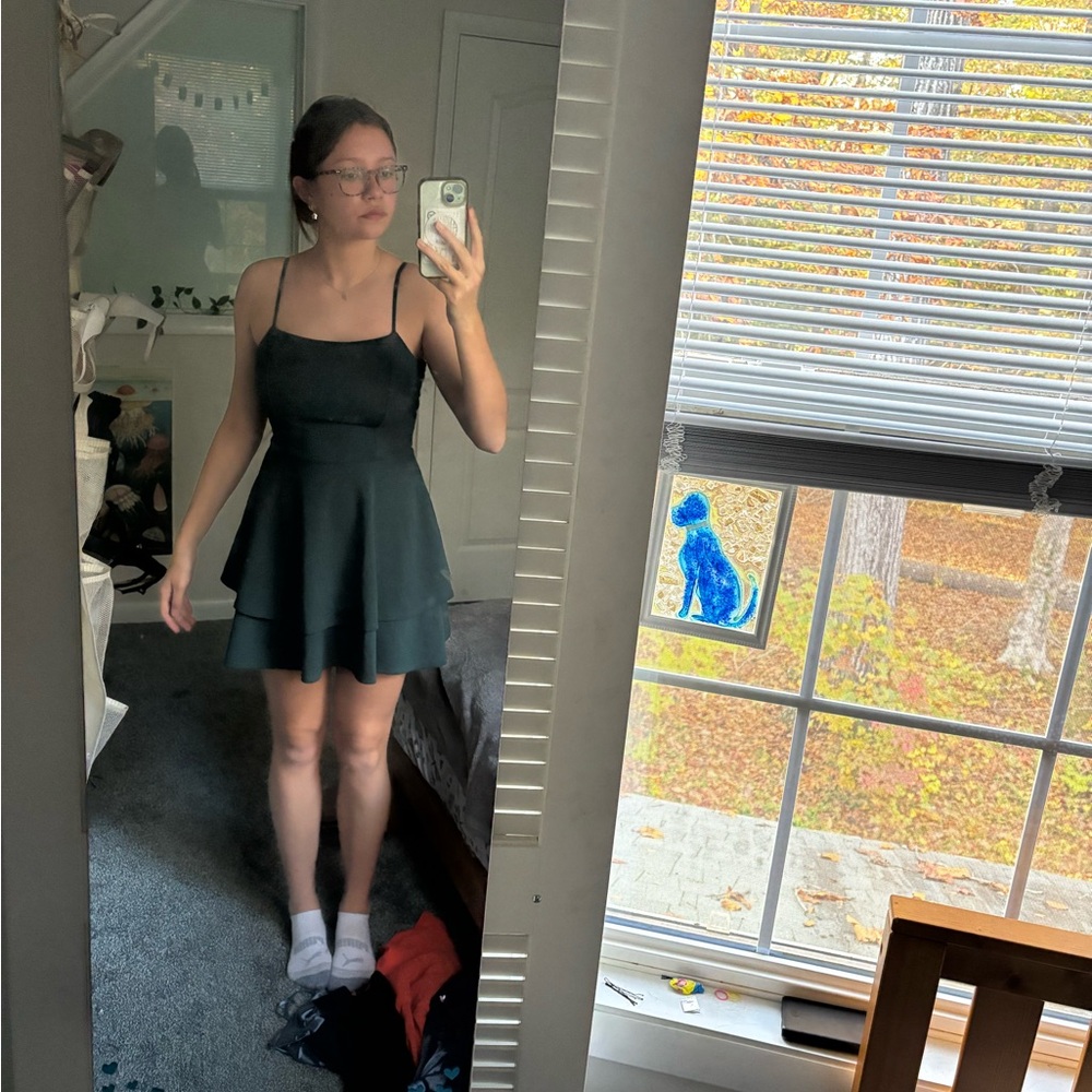 Dark green minidress